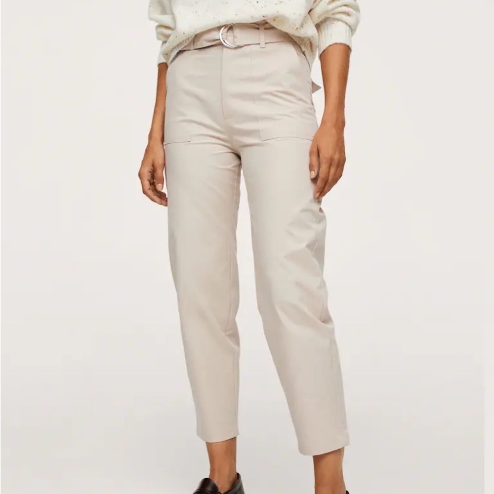 NWOT 100% Cotton Mango Khaki Utility Pants